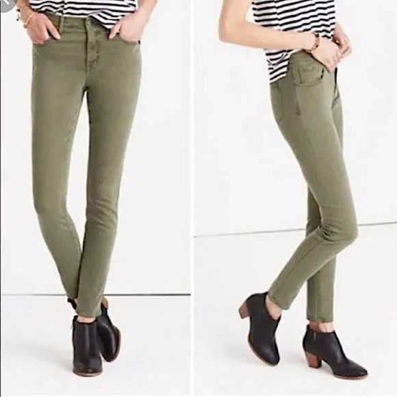 Madewell Denim - MADEWELL Olive Green Skinny Jeans, 31